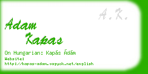adam kapas business card